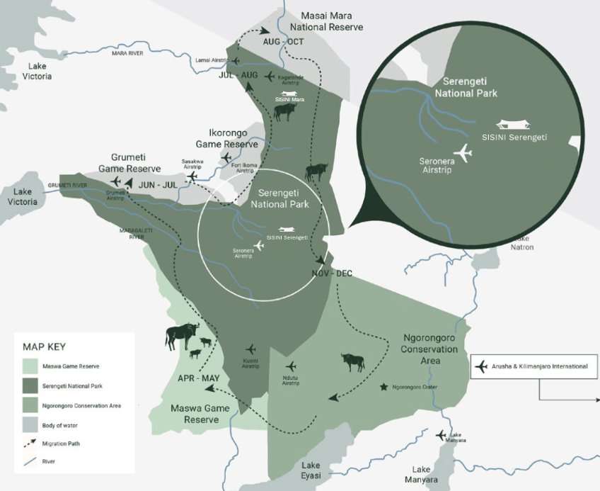 Sisini Serengeti Map